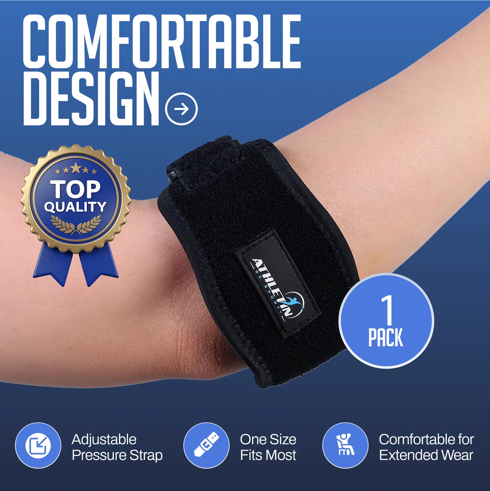 Elbow Compression Strap for Tennis & Golf Athletes | Athletin Be Sporty