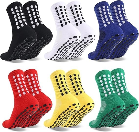 Set Calcetines Medias Antideslizantes Para Futbol Yoga Ejercicio Hombre Mujer