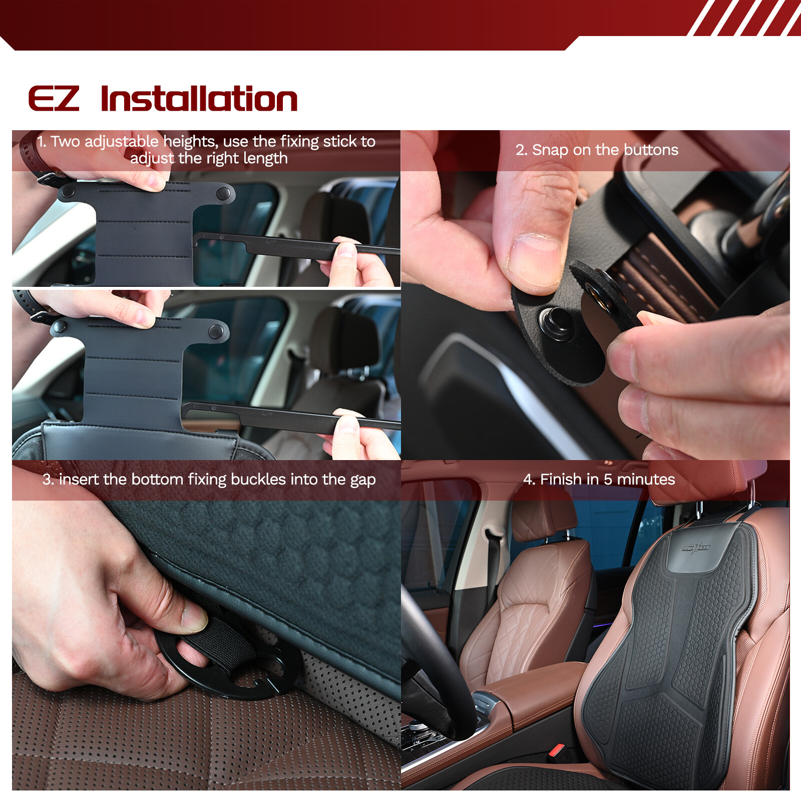 Car Gel Honeycomb Seat Back Pillow Lumbar Support Cushion Back Pad Protector