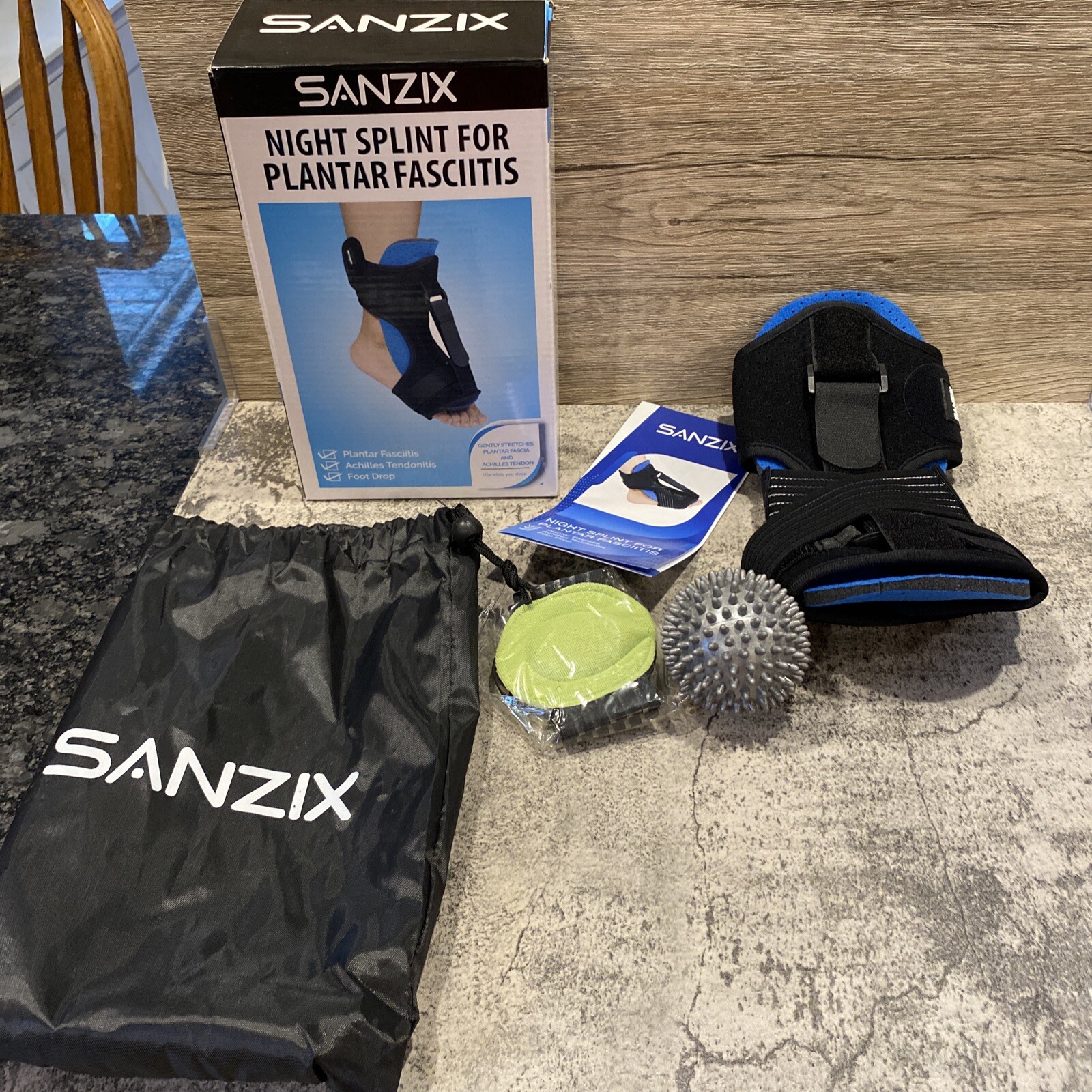 Sanzix plantar fasciitis night splint foot drop Achilles tendinitis
