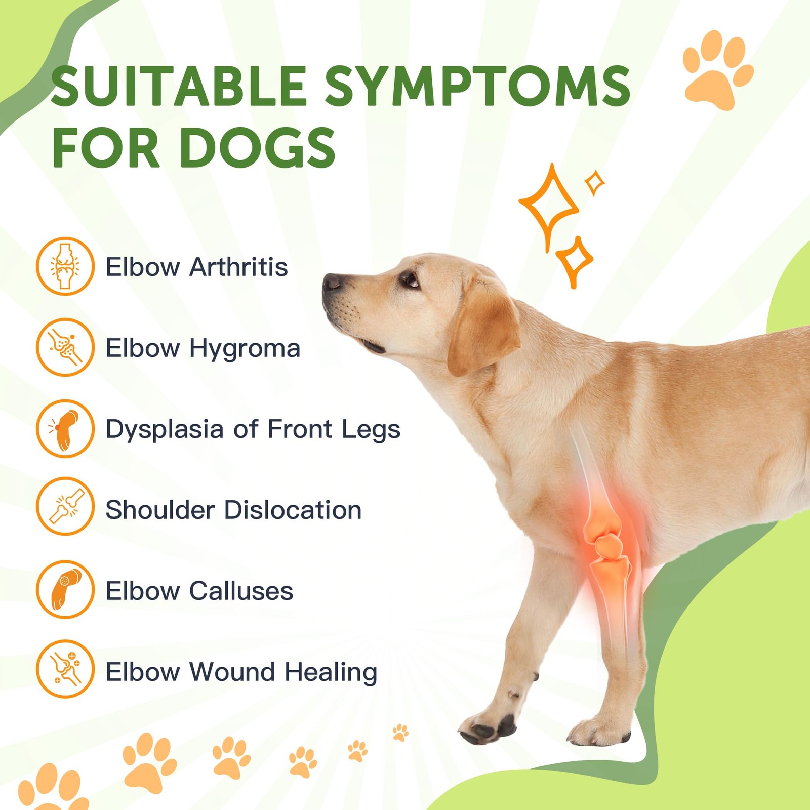 Dog Elbow Protector for Dogs Elbow Dysplasia, Shoulder Dislocation – Offers E…