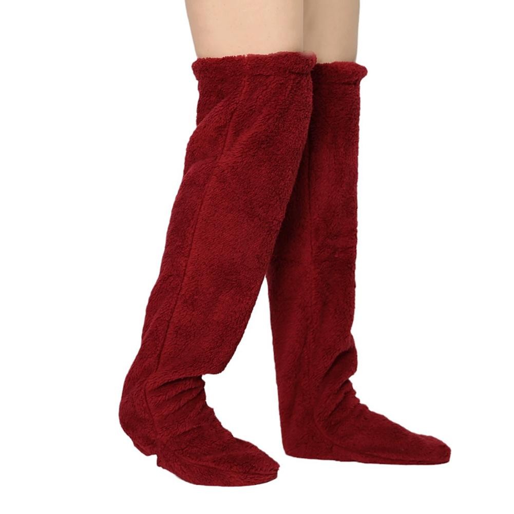 Winter Warm Women Slippers Shoes Thick Home Floor Socks Non Slip Fuzzy Socks]