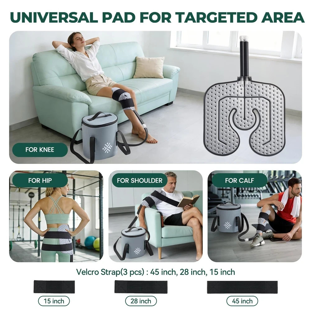 Ice Machine for Knee After Surgery w/Compression, Hip Replacement Cold Therap…