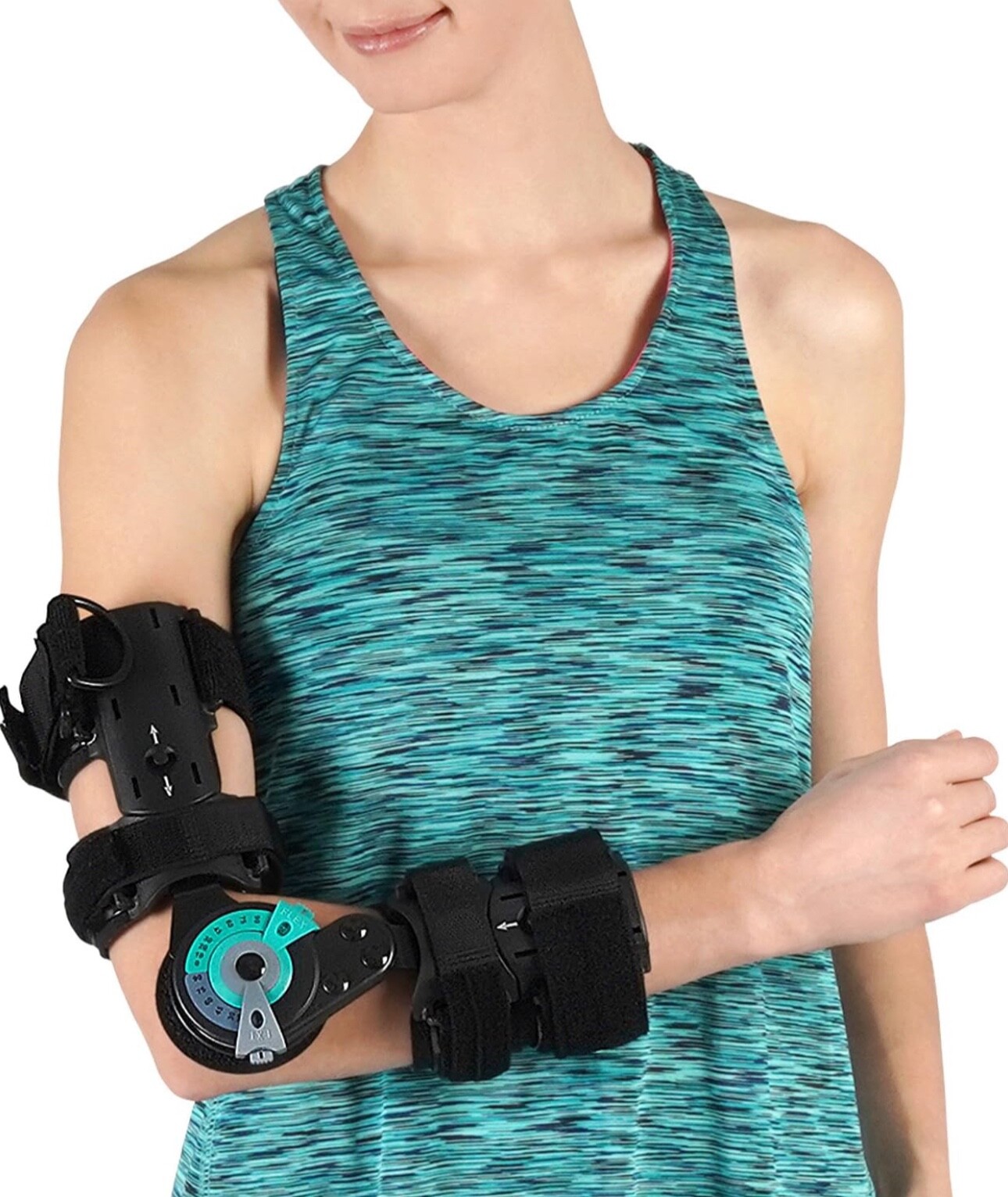 Hinged ROM Elbow Brace,Post OP Elbow Brace Stabilizer Splint Arm Injury Recovery