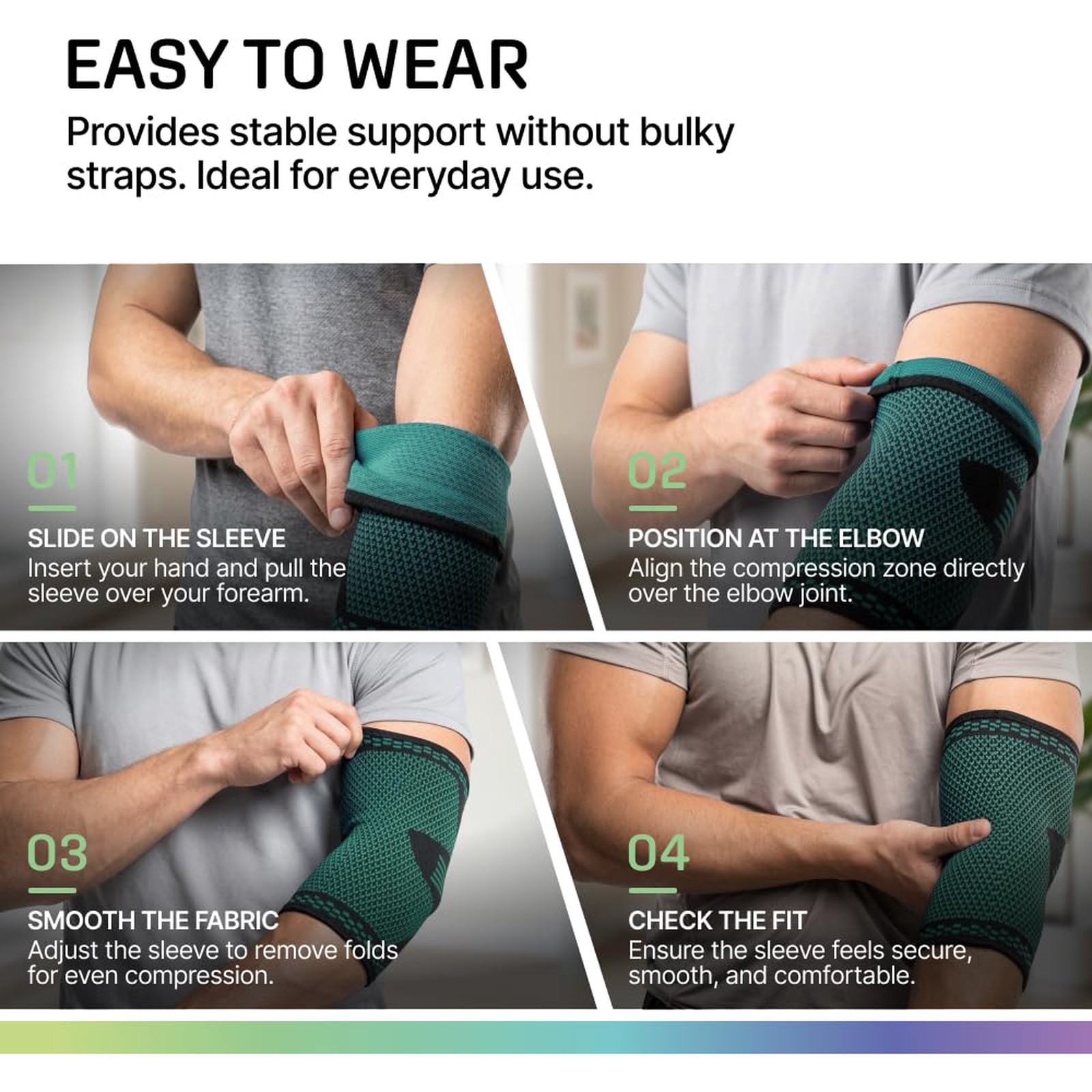 Modvel Green Elbow Brace X-Large 2 Pack