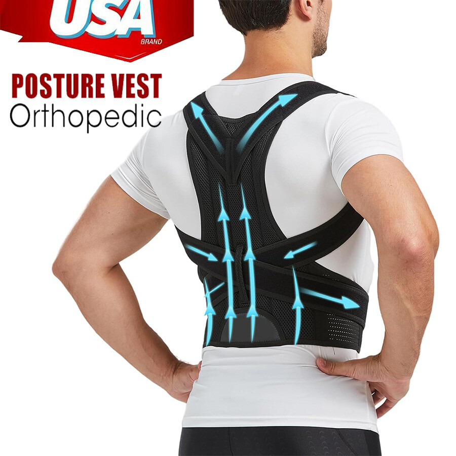 Men Women Posture Corrector for Hunched Back Kyphosis, Compression Fracture Belt