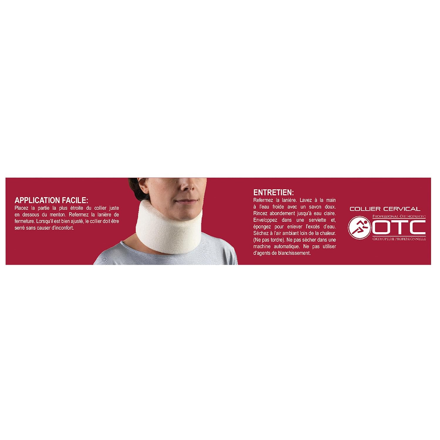 Cervical Collar, Soft Contour Foam, Neck Support Brace, White Narrow 2.5″ Depth,