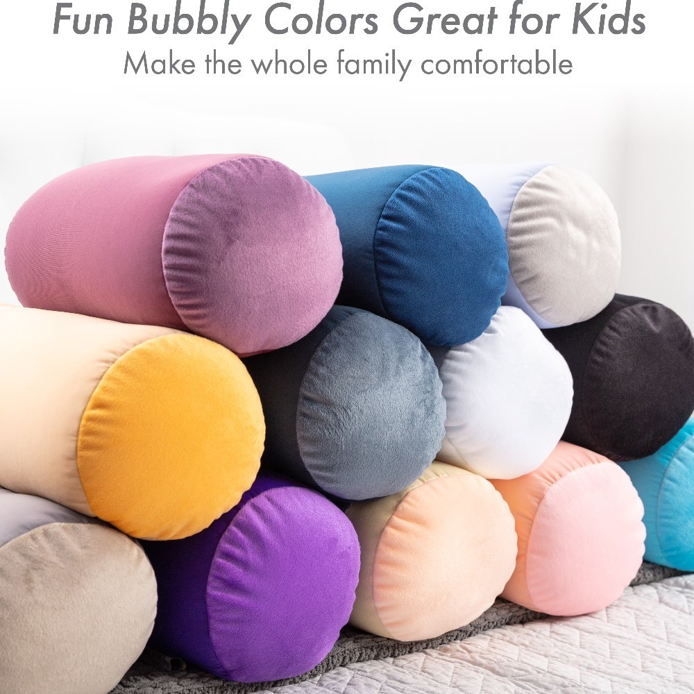 Microbead Bolster Neck Roll Pillow, Gently On Body, Head, Neck & Shoulders, No