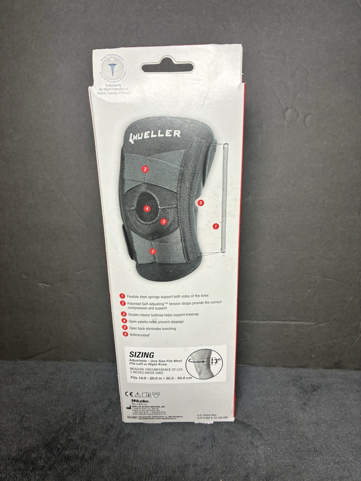 MUELLER SPORTS MEDICINE SELF-ADJUSTING KNEE STABILIZER 65437 BRAND NEW