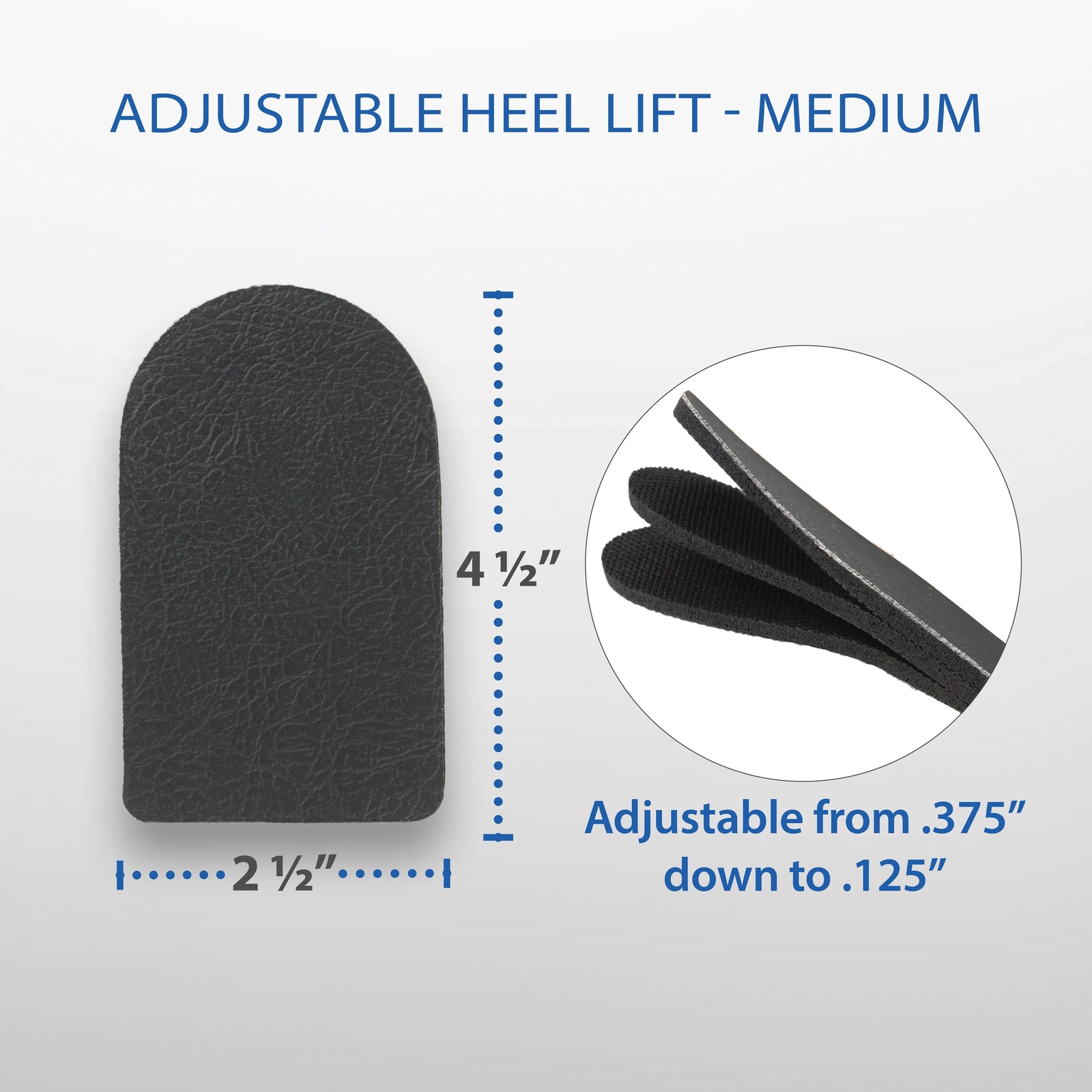 Adjustable Heel Lift Wedge (Single, Not a Pair)