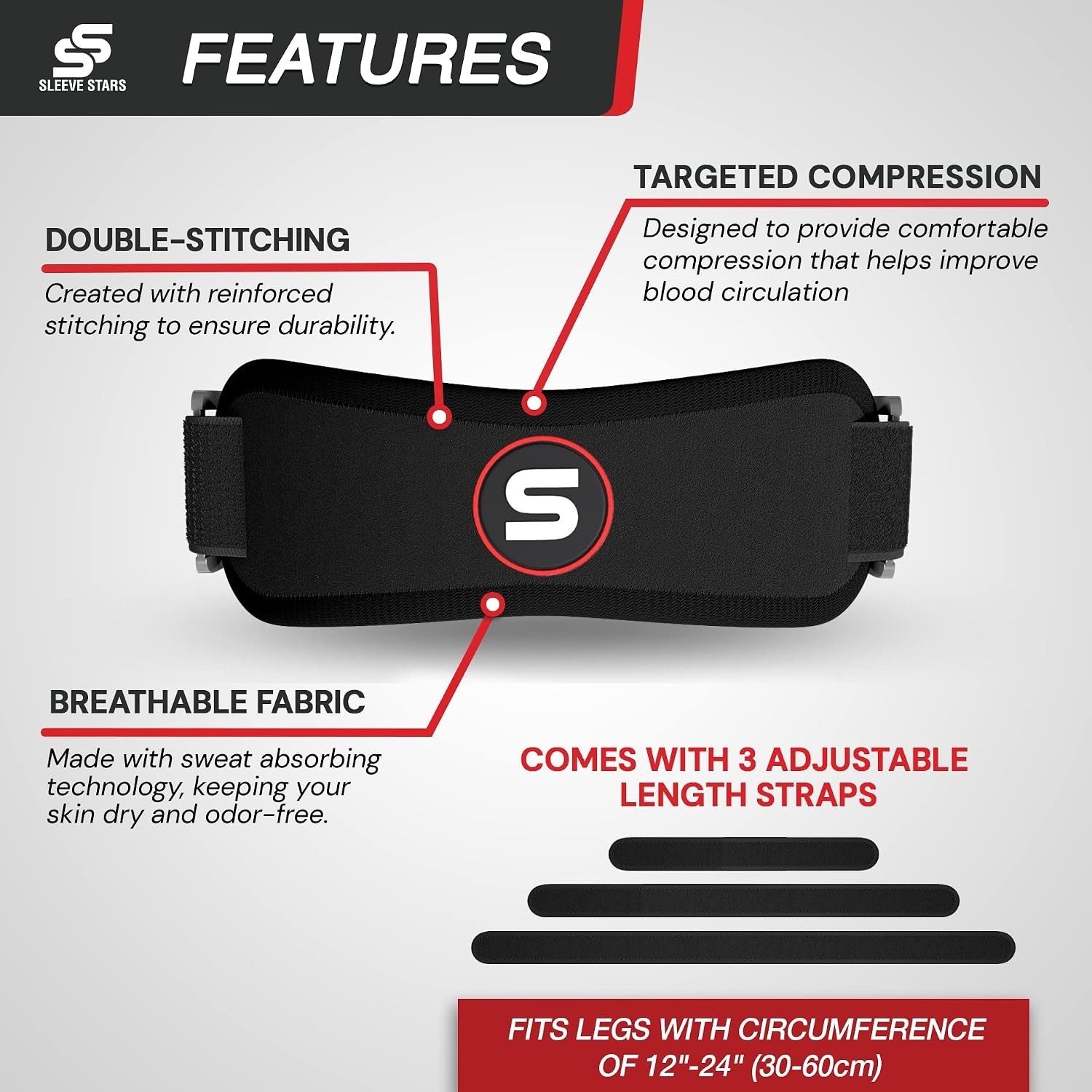 Adjustable Patella Knee Strap for Osgood Schlatter – Durable Pain Relief for All