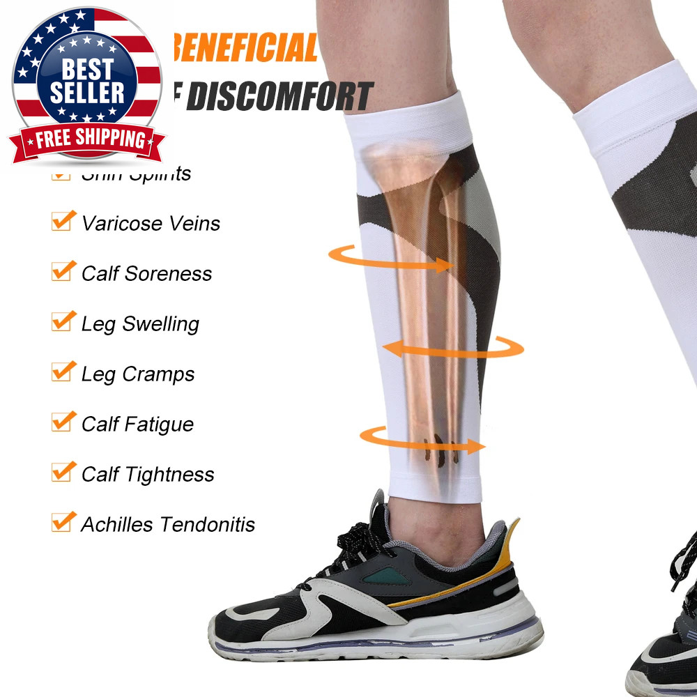Calf Compression Sleeves for Men and Women,Knee High Socks,Footless Socks Suppor