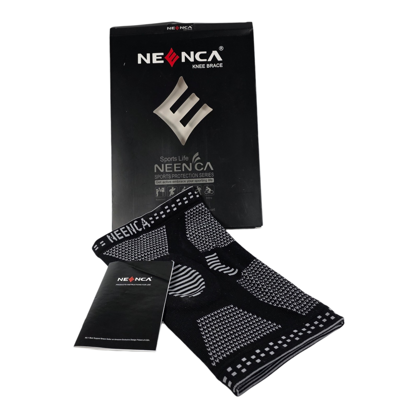 NEENCA Knee Brace Sports Protection Series Compression Sleeve Black XL New