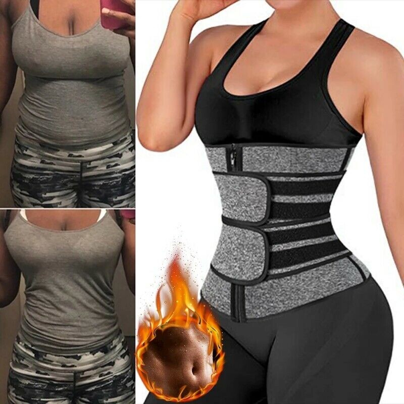 Mens Neoprene Sweat Belt Fat Burner Tummy Control Body Shaper Waist Trainer Gym