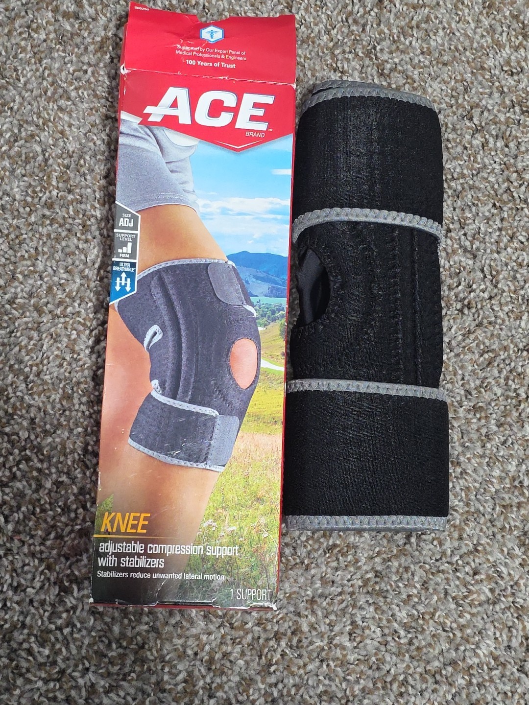 Ace Knee Adjustable Compression Support With Stabilizers