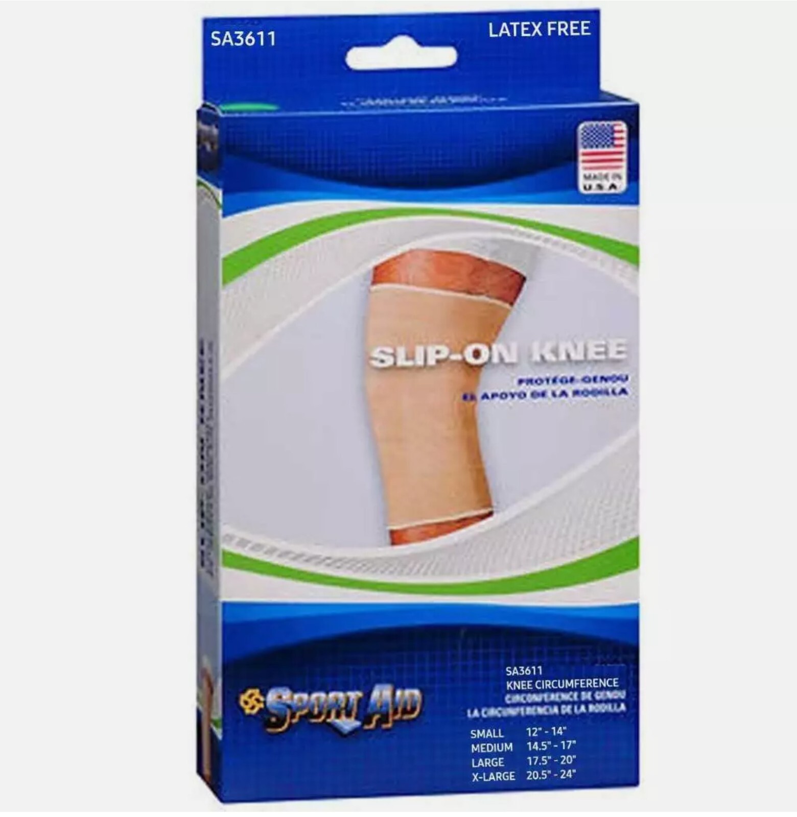 Sport Aid Slip-On Knee Beige X Large (20.5-24″ Knee Circ.)