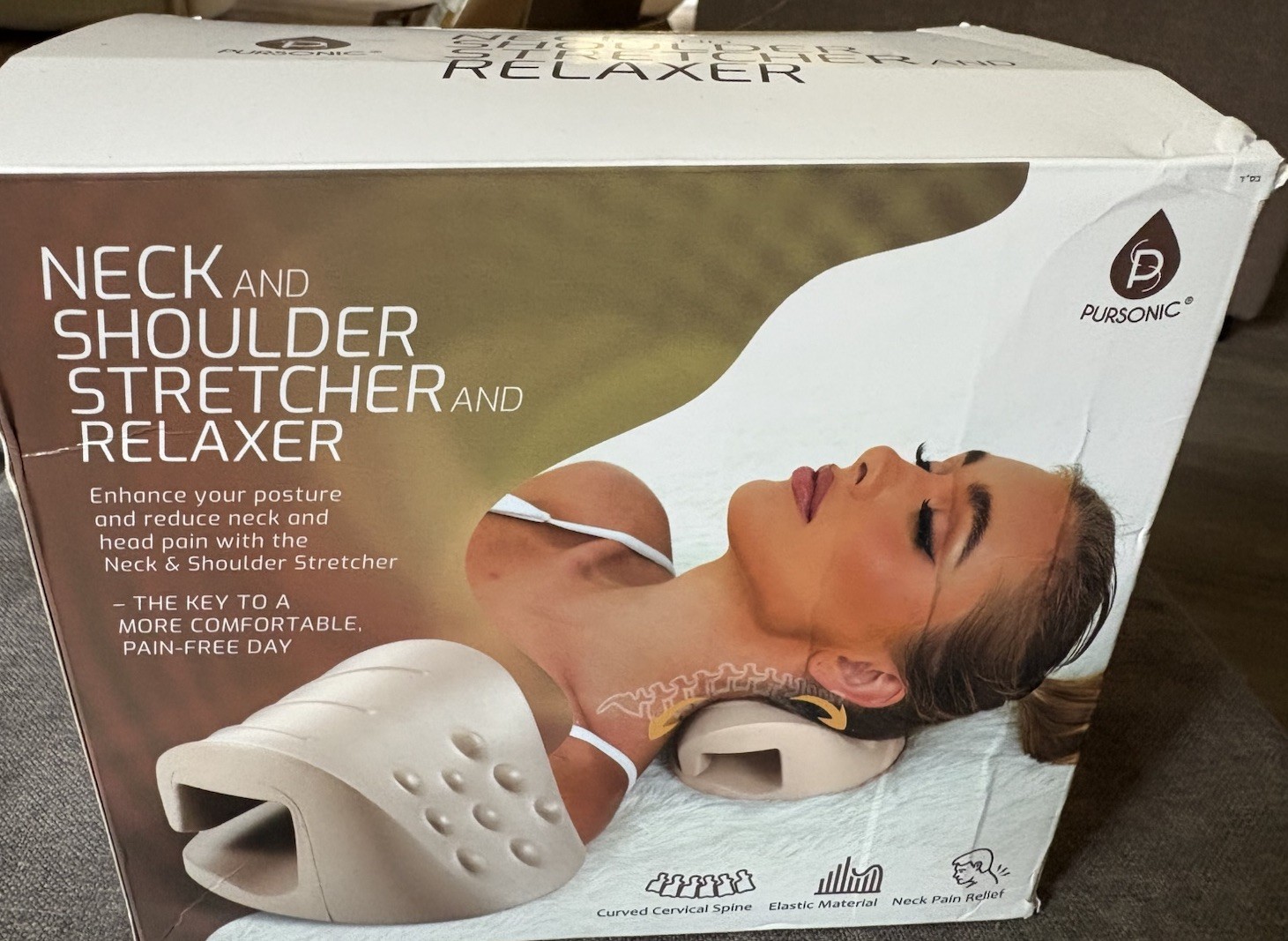 NIB Pursonic Neck and Shoulder Stretcher and Relaxer •Pain Relief In Minutes