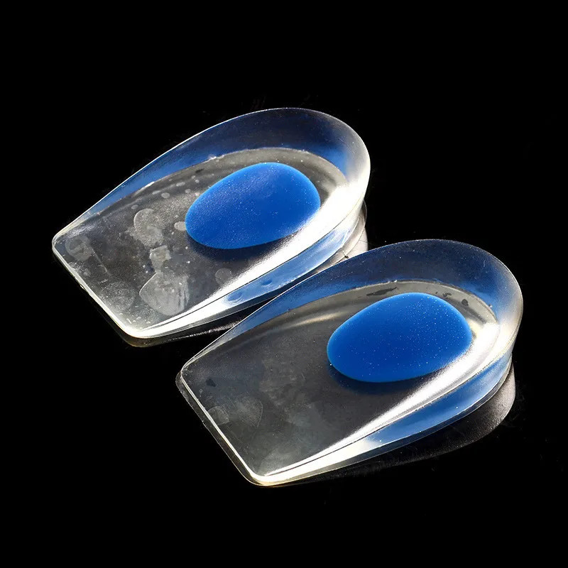 1 Pair Men Women Silicon Gel Heel Cushion Insoles Soles Relieve Foot Pain Protec
