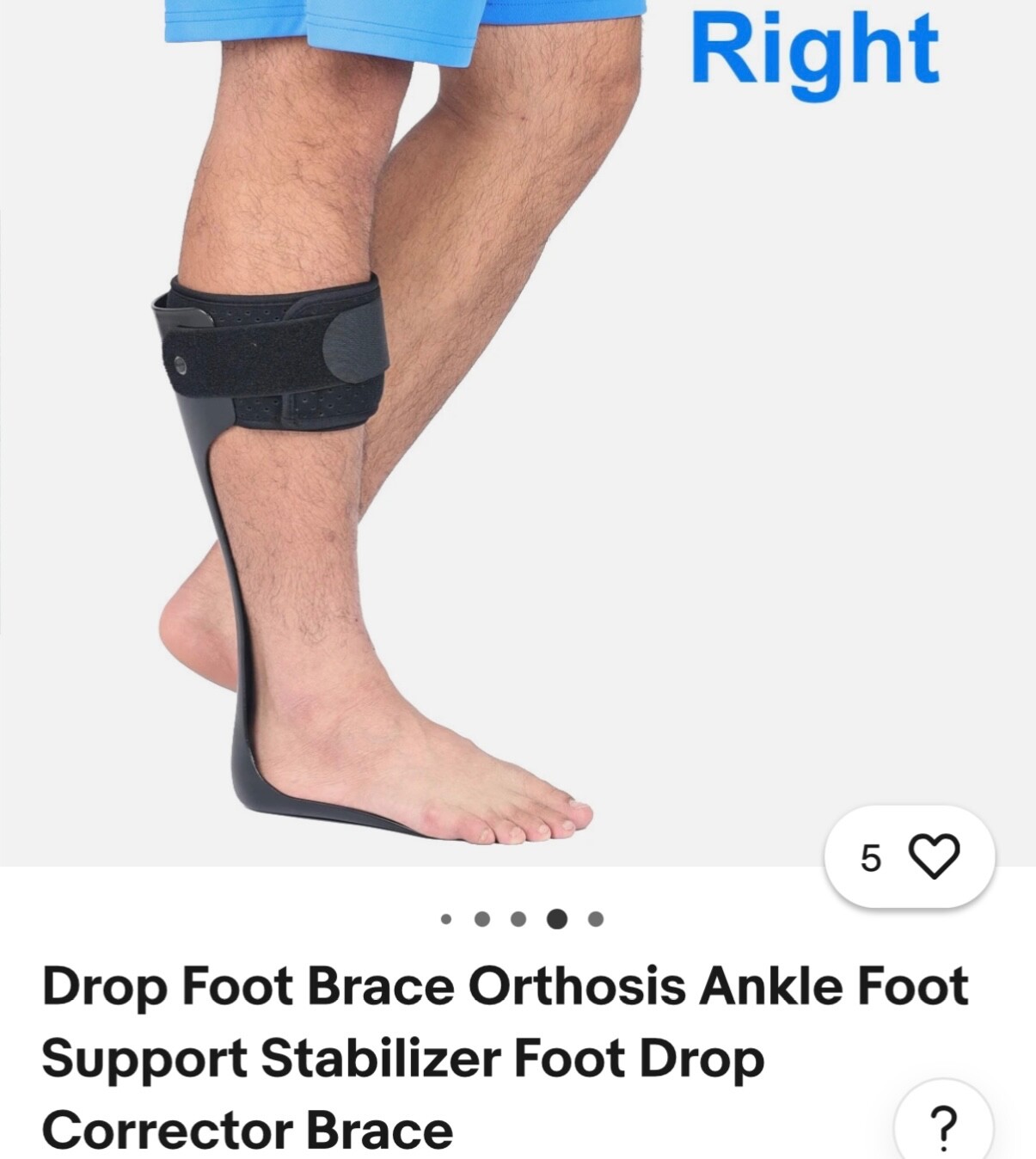 Drop Foot Brace Orthosis, Medical Ankle Foot Support Stabilizer, Corrector Brace