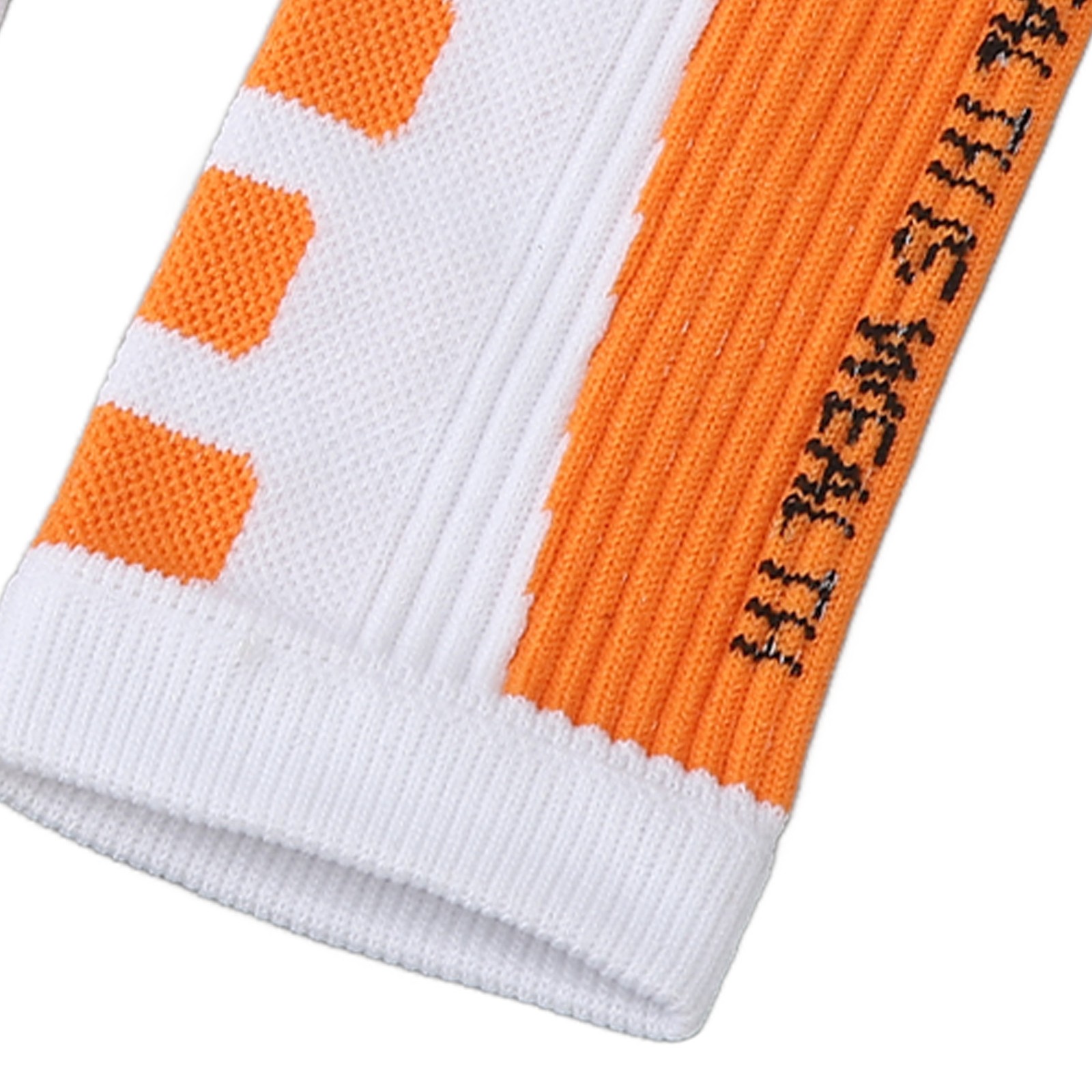 White and Orange Sports Heel Socks Ankle Protection Foot Sleeve Support WT