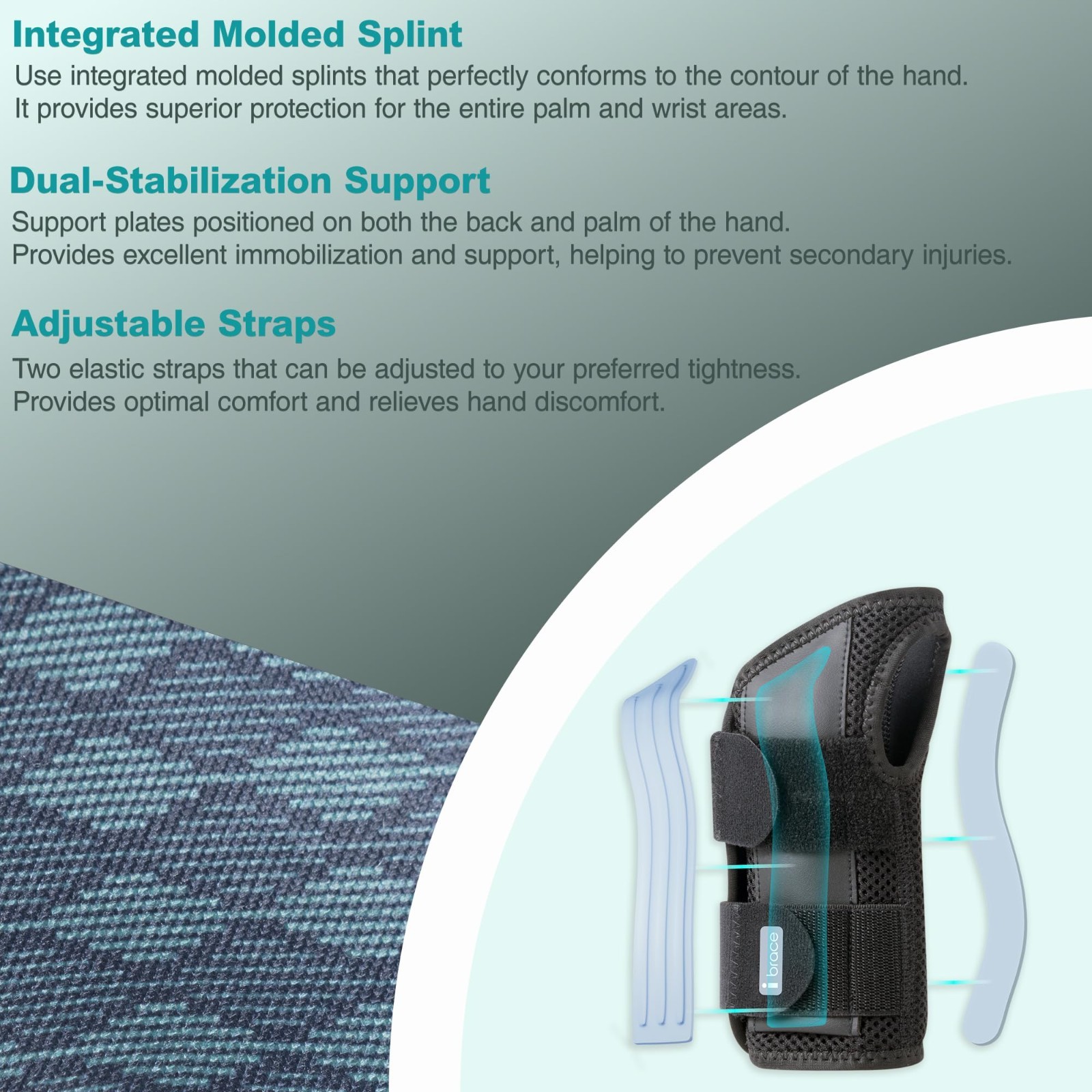 Adjustable Printed Wrist Brace for Carpal Tunnel, Arthritis & Tendinitis Support
