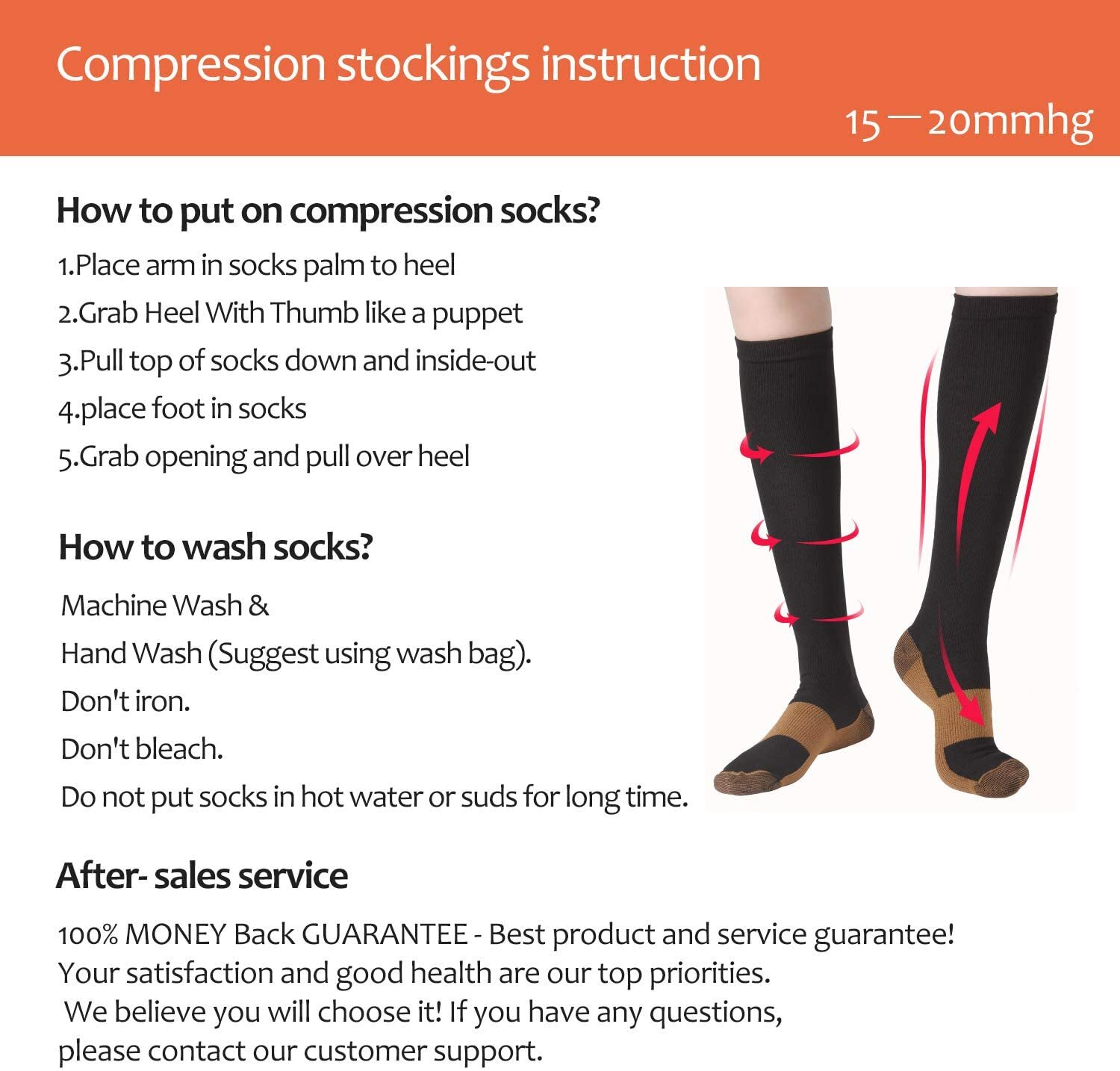 For Blood Circulation Compression Socks Unisex Pressure Stockings Nursing S-XXL