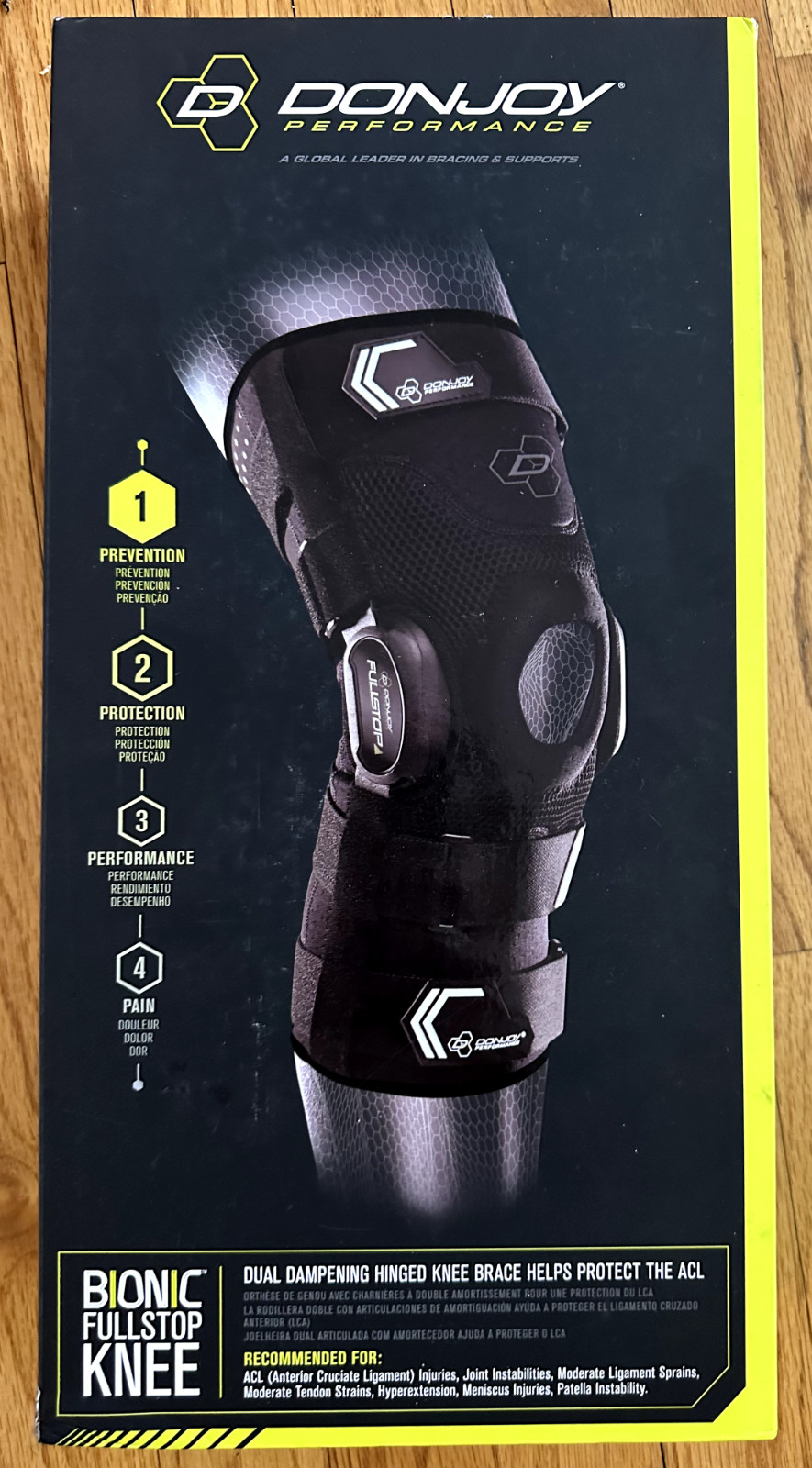 DonJoy Performance Bionic Fullstop ACL Knee Brace – Black, Small Size…