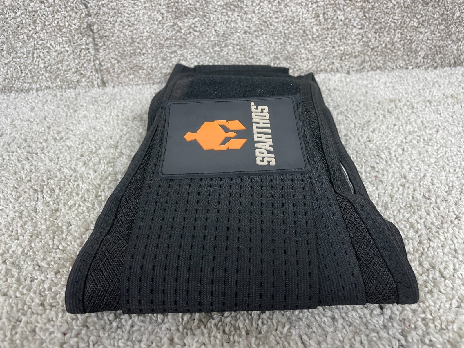 Sparthos Back Brace Small Adjustable Lower Lumbar Support Belt Logo Black
