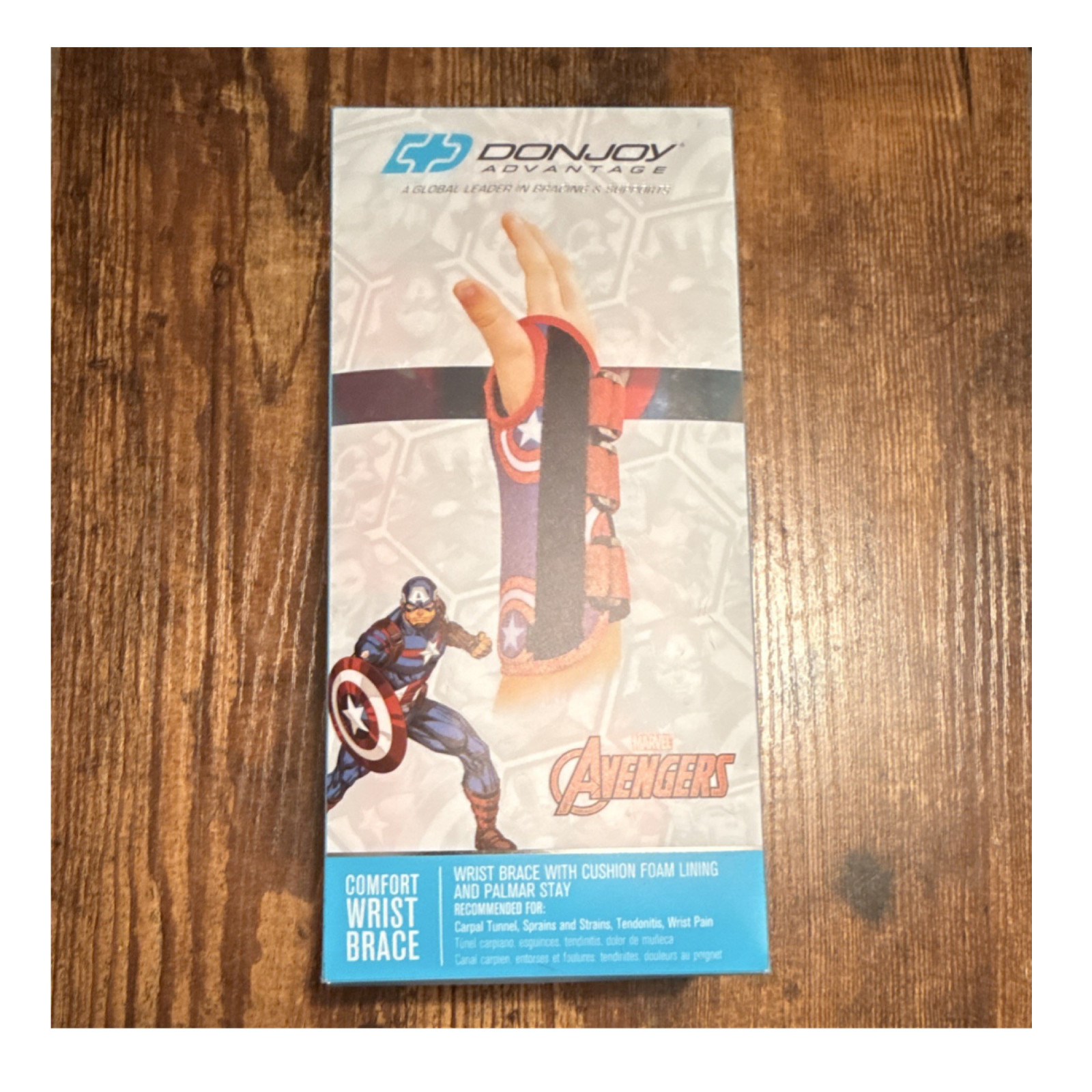 DonJoy Advantage Marvel Avengers Comfort Wrist Brace Youth Left Adjustable