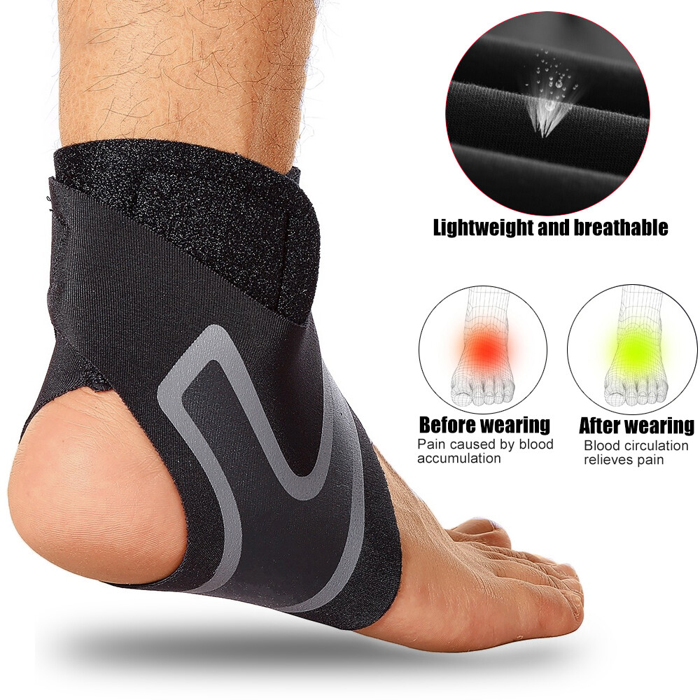 Compression Ankle Brace Support Sleeve Gym Foot Plantar Fasciitis Pain Relief