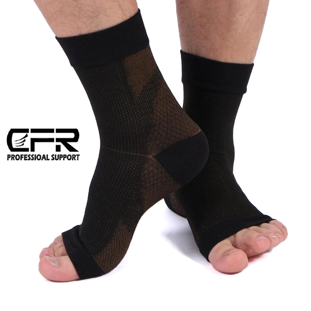 Copper Socks Anti Fatigue Compression Foot Heel Sleeve Support Brace Pain Relief