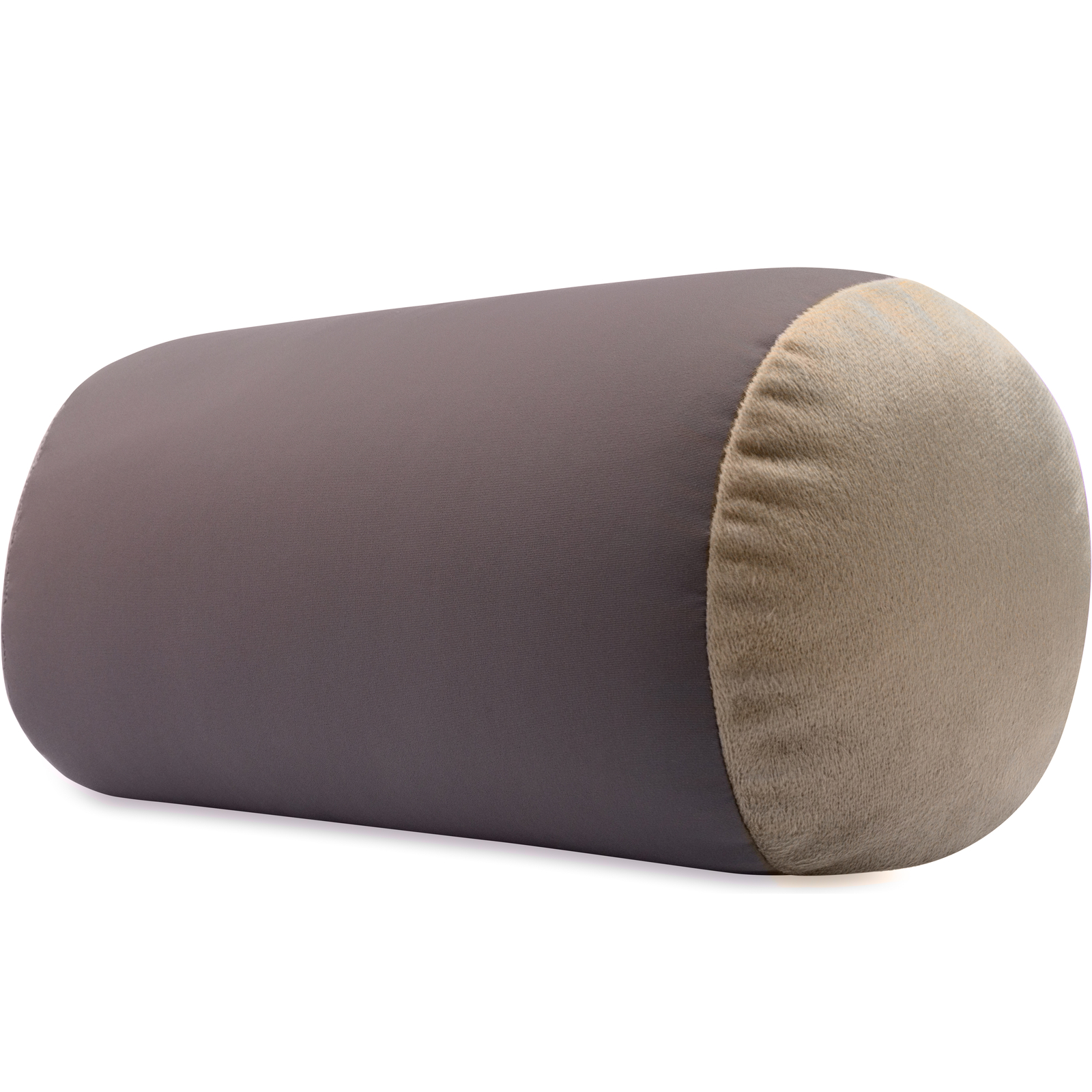 Microbead Bolster Neck Roll Pillow – Silky Feel, 14″ x 8″, Stone Grey