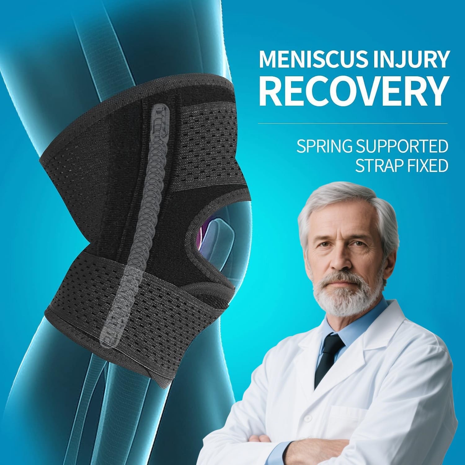 Knee Brace with Side Stabilizers for Knee Pain Relief Adjustable Compression …