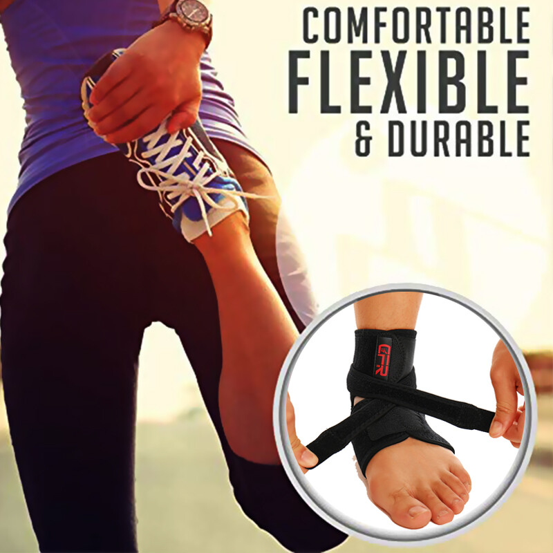 Ankle Brace Support Stabilizer for Left and Right Foot Adjustable Wrap for Ankle