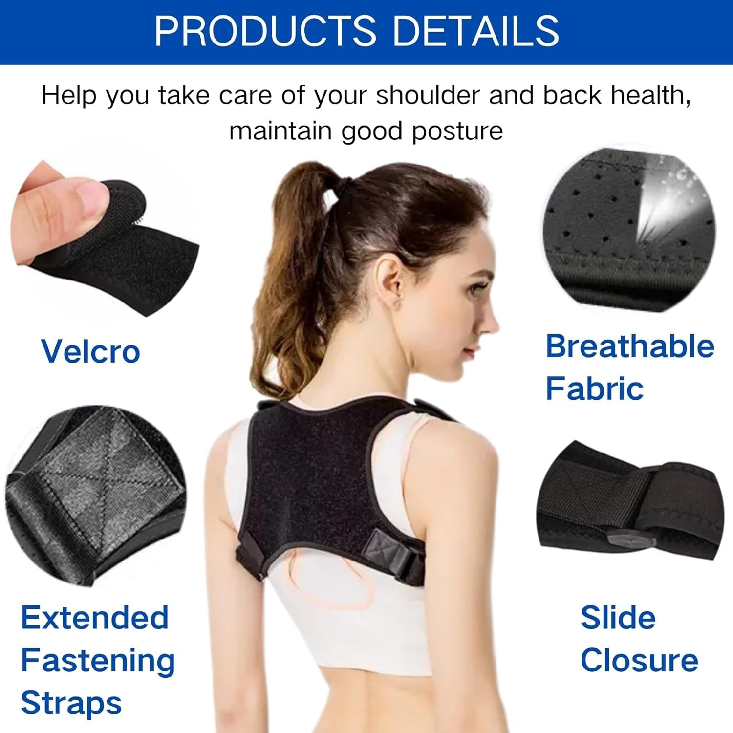 Back Posture Corrector Shoulder Straight Support Brace Belt Therapy Women Lot