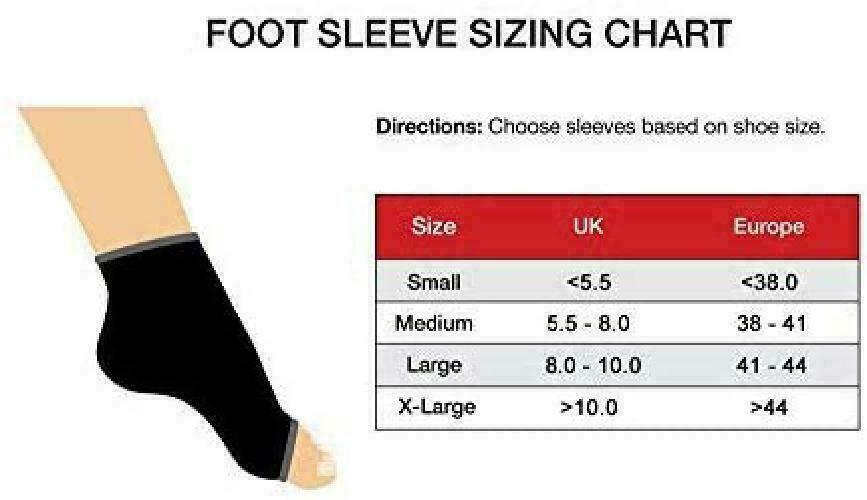 Doctor Developed Copper Foot Sleeves/Plantar Fasciitis Socks Pair Size L