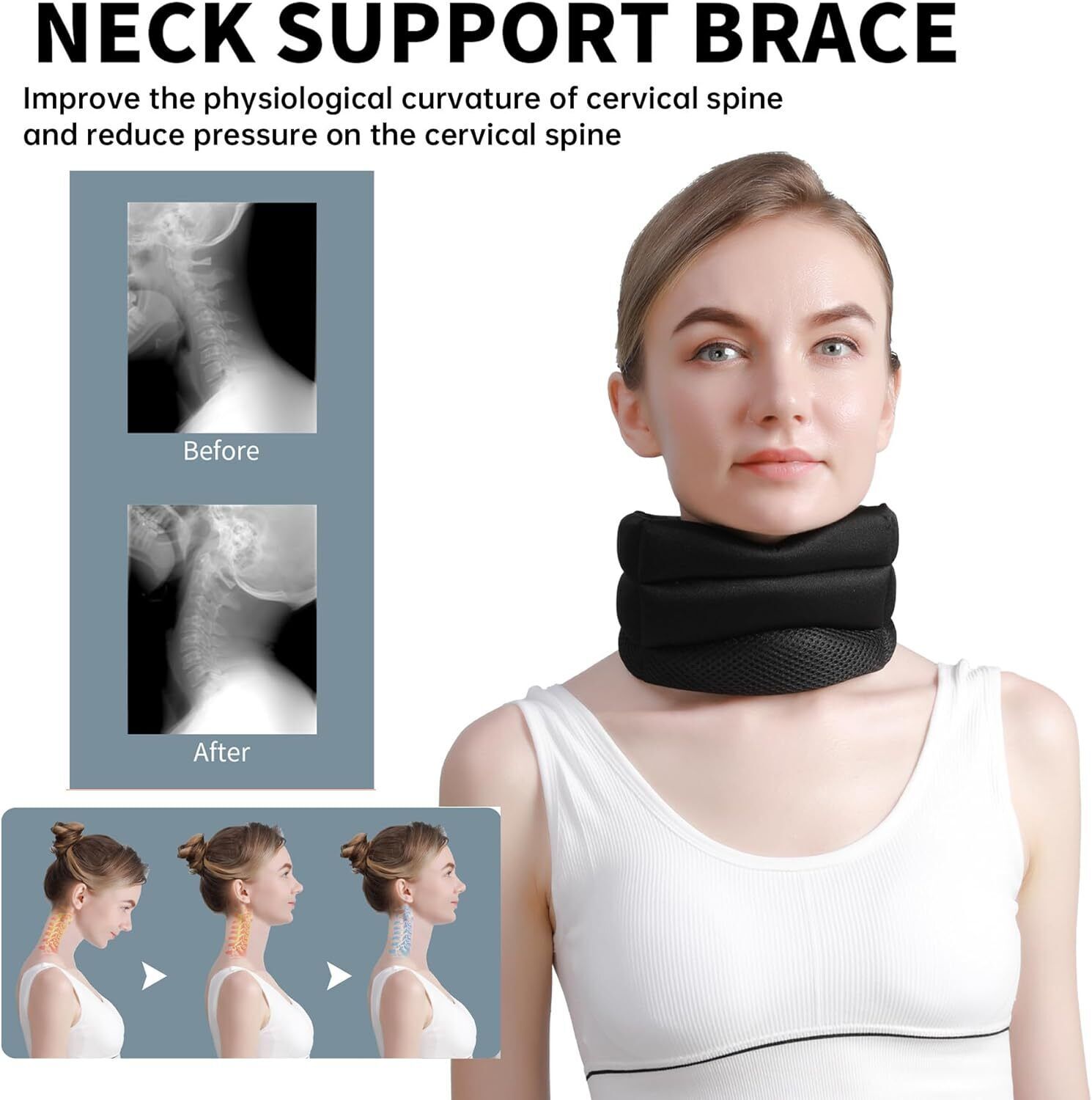 Cervicorrect Neck Brace by Healthy Lab Co, Cervical Neck Brace to Stop Snoring