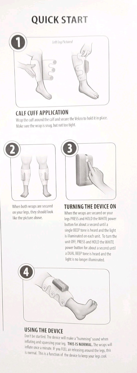Venapro Dual Leg Compression Air Release Leg One Touch Easy One Touch