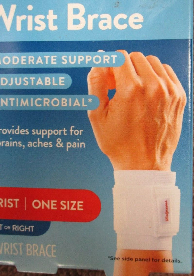 Walgreens Wrist Brace Moderate Support Adjustable One Size Left or Right