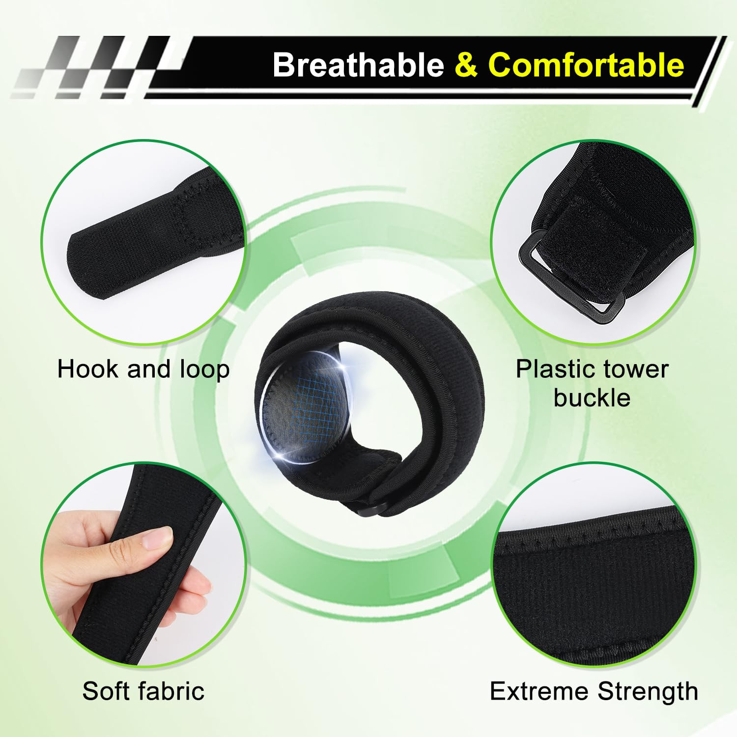 Elbow Brace for Women Men, Forearm Guard for Tennis Golfers Elbow, Adjustable…