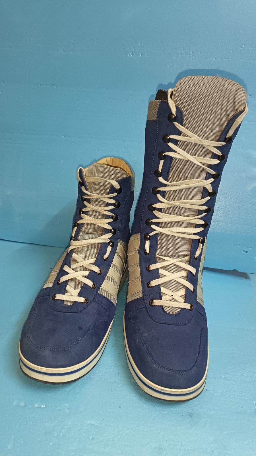 Herzer German Custom Orthopedic Boot Genuine Leather Amputee Prosthetic Blue R