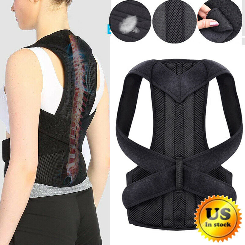 Full Back Brace Posture Corrector for Men and Women Upper and Lower Back Support