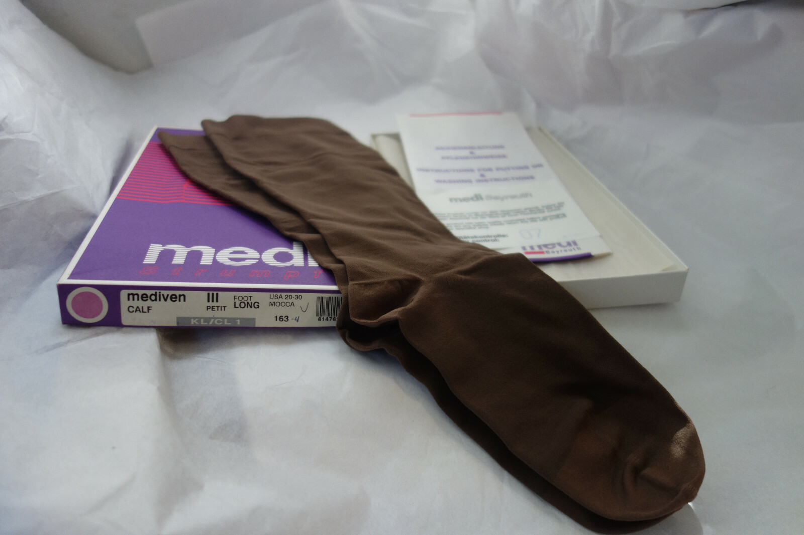 MEDI STRUMPF Mediven Calf III Petite foot Long Women Compression Stockings Socks