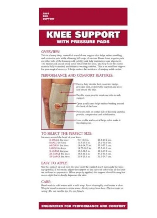 OTC Knee Support with Condyle Pressure Pads 2555-3XL