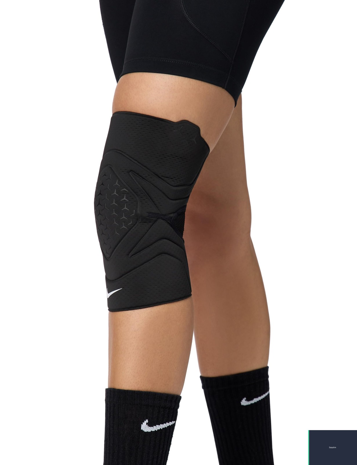 Knee Protectors Closed Patella Light Compression Pull-On Black/White XXL