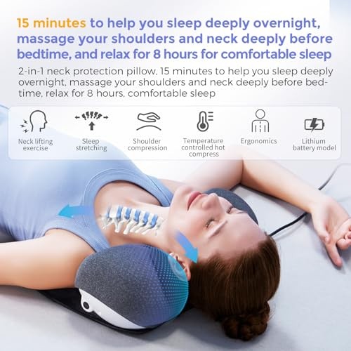 ALPHAY Cervical Shoulder Massage Pillow Neck Traction