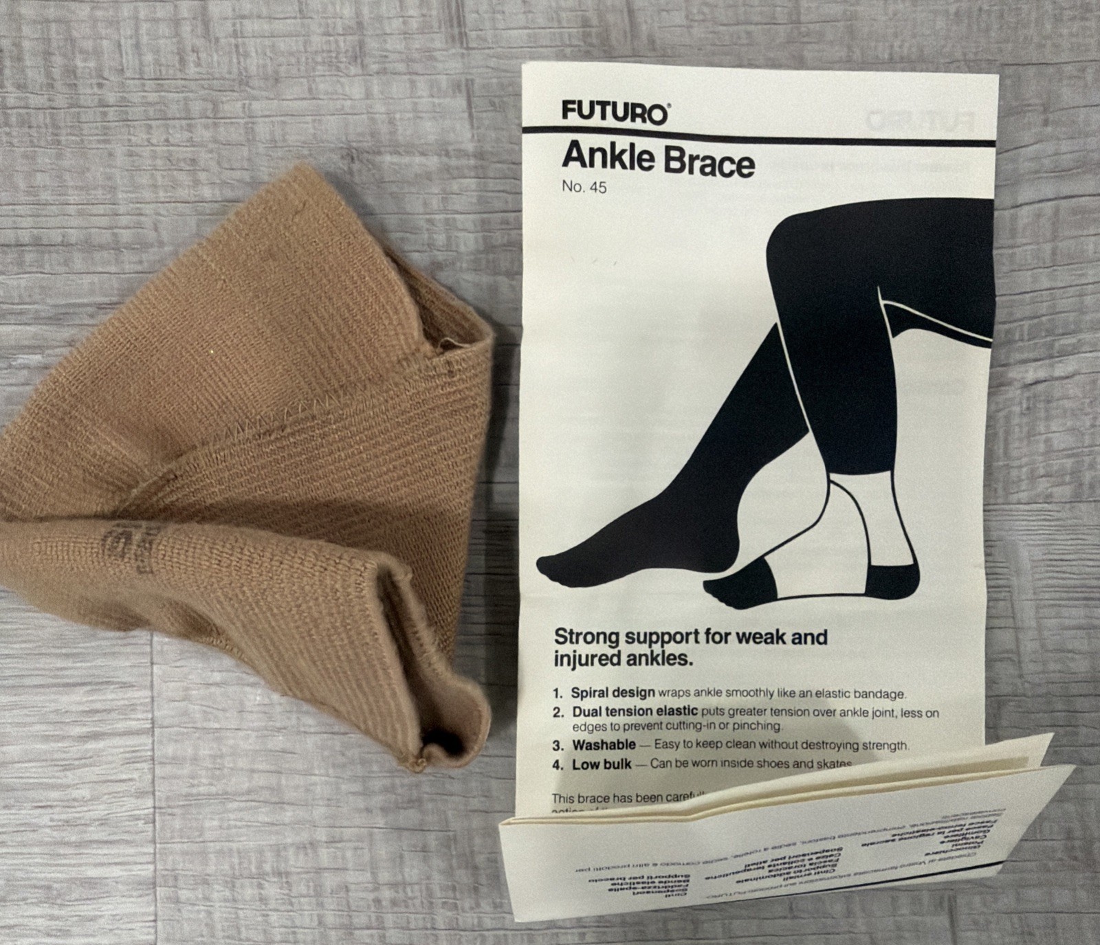 Futuro Spirl Lift Small Ankle Brace 004502 Vintage 1983