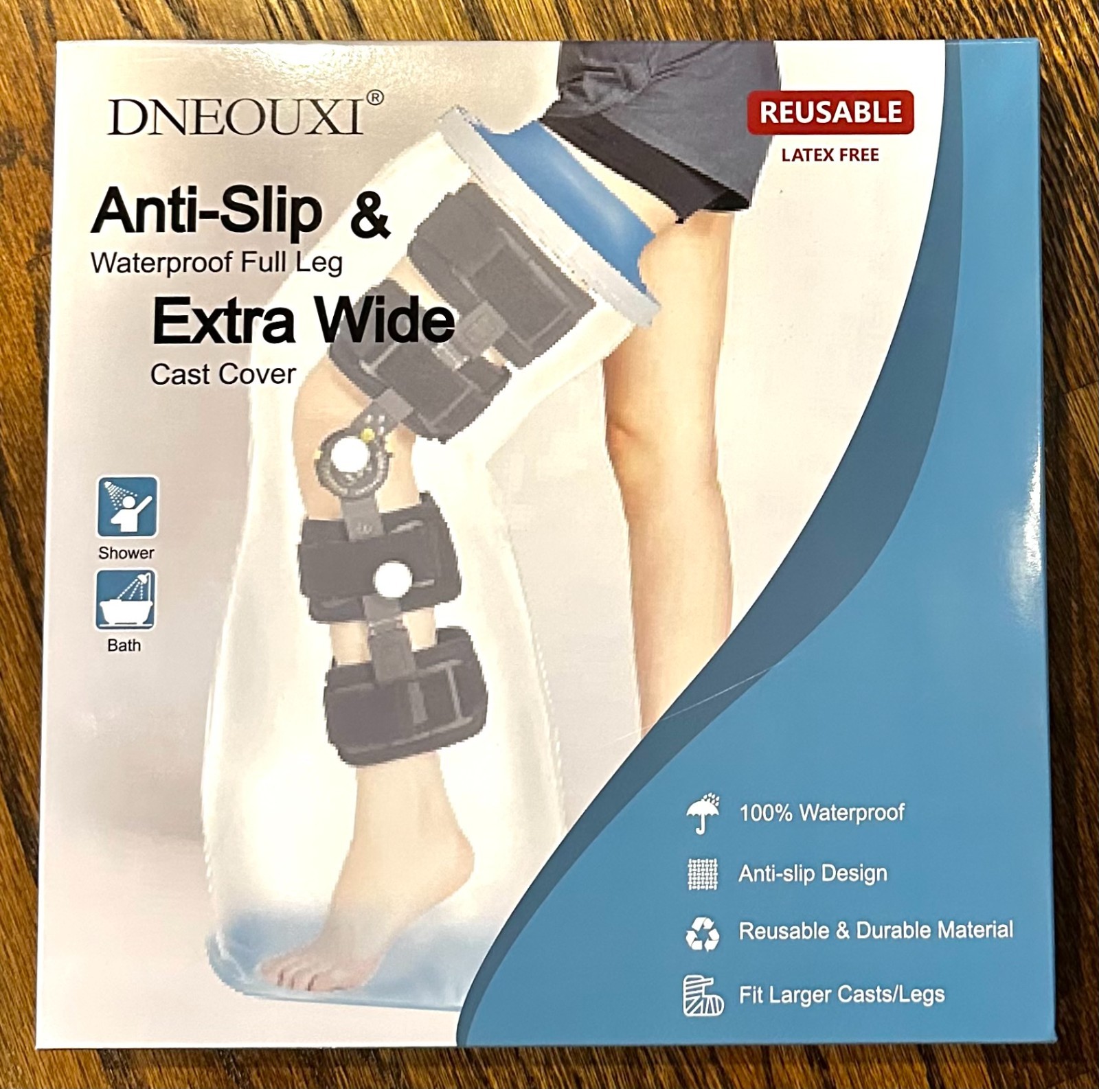 Waterproof Full Leg Cast Cover Shower Bath – Extra Wide Adult Protector NEW