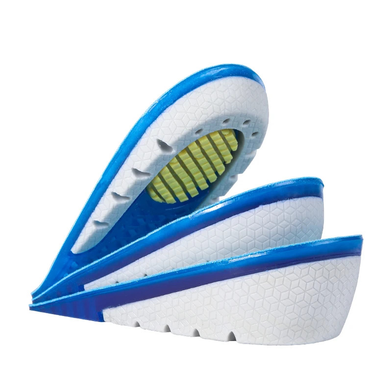 High Quality TPE Heightened Insole Height Increase Half Shoes Pad Men Women Sili