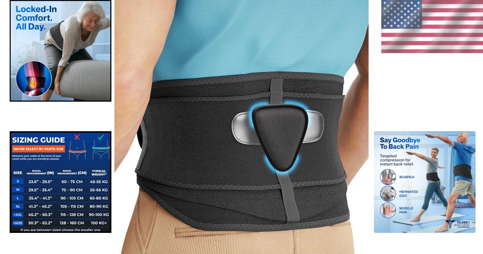 Adjustable Lumbar Support Back Brace – Relief for Herniated Disc & Sciatica